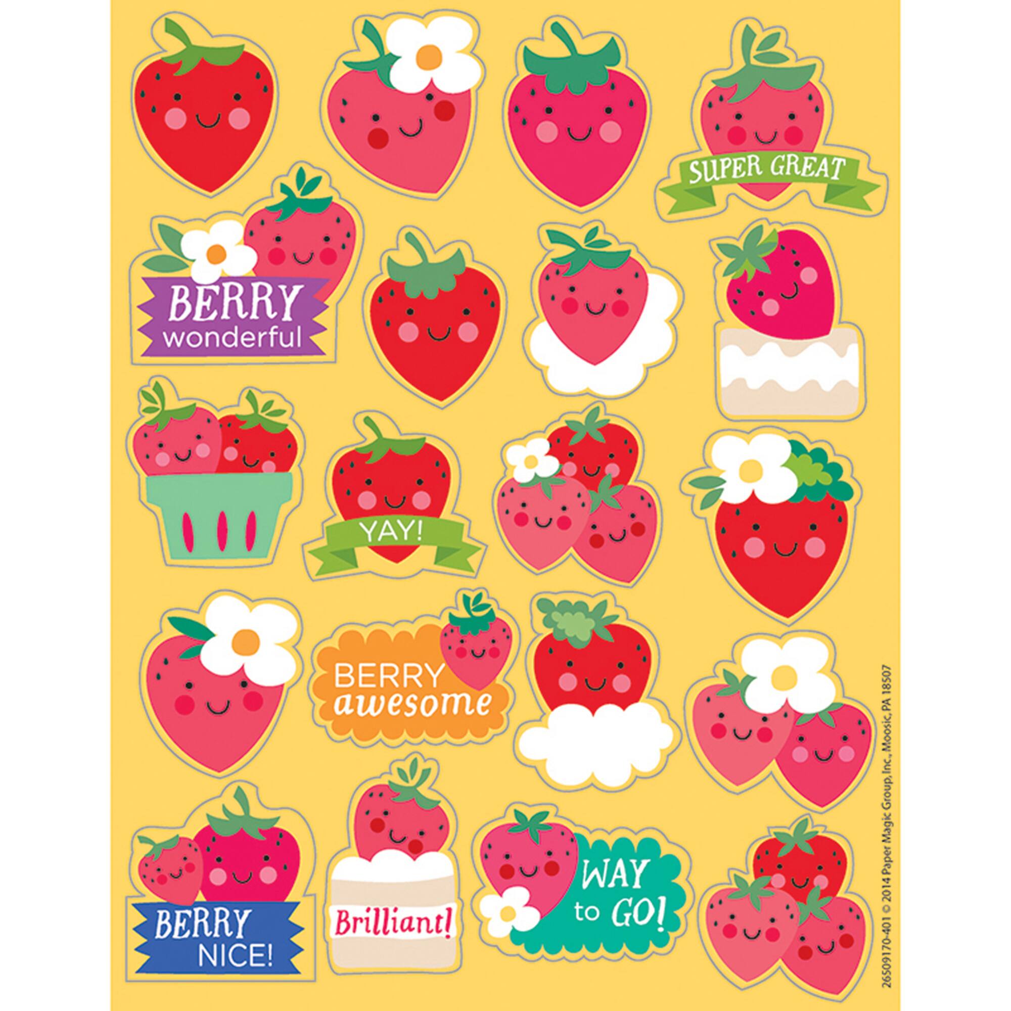 Eureka® Strawberry Scented Stickers, 6 Packs of 80ct.